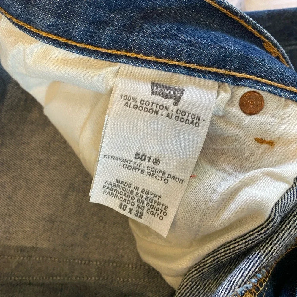 Levi's Lot of 2 501 Dark Stonewash Original Straight Button Fly Jeans‎ SZ 40/30